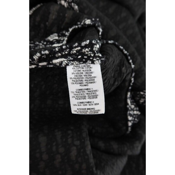 Derek Lam 10 Crosby Size 4 Asymmetrical Boucle Black White Woven Mini Dress - Picture 12 of 13